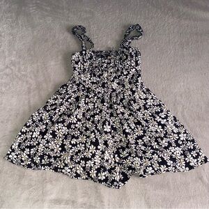 Urban outfitters floral romper dress in black and white with pockets